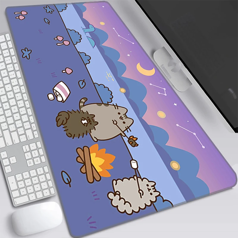 

Коврик для мыши, игровой коврик Pusheen, компьютерные аксессуары, коврик для мыши, коврики для клавиатуры, ноутбука, ПК, большой размер Xxl