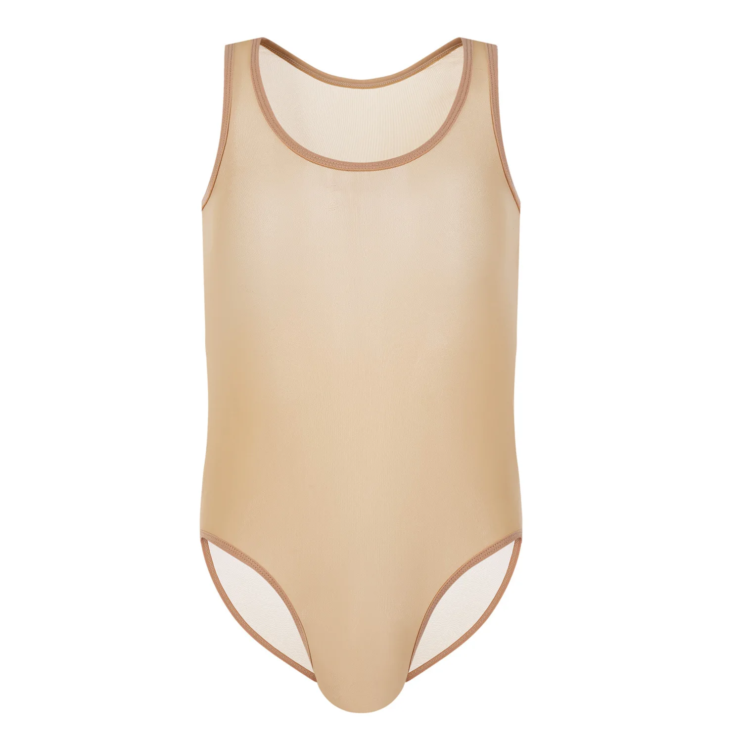 Мужской боди-корсет из эластичной ткани Leotard Ice Silk Transparent Breathable Body Gay One Piece Singlet Struggles on.
