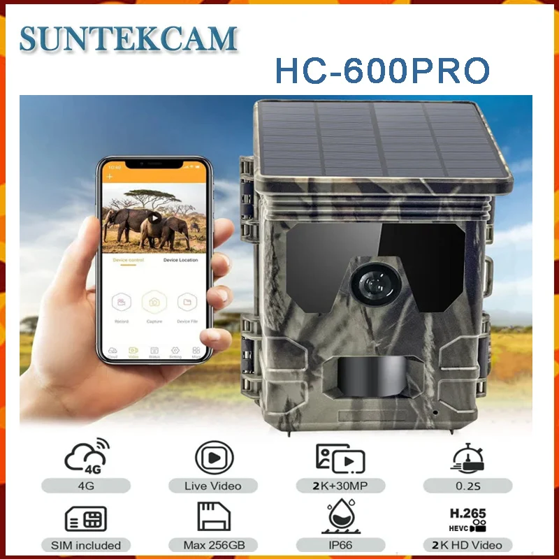Уличная охотничья камера 4G с солнечной зарядкой