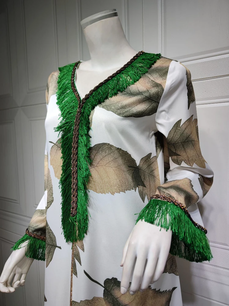 Turkey Muslim Abaya Women Maxi Dress Feather Kimono Elbise Morocco Kaftan Long Party Dresses Ramadan Vestidos Arabic Islamic