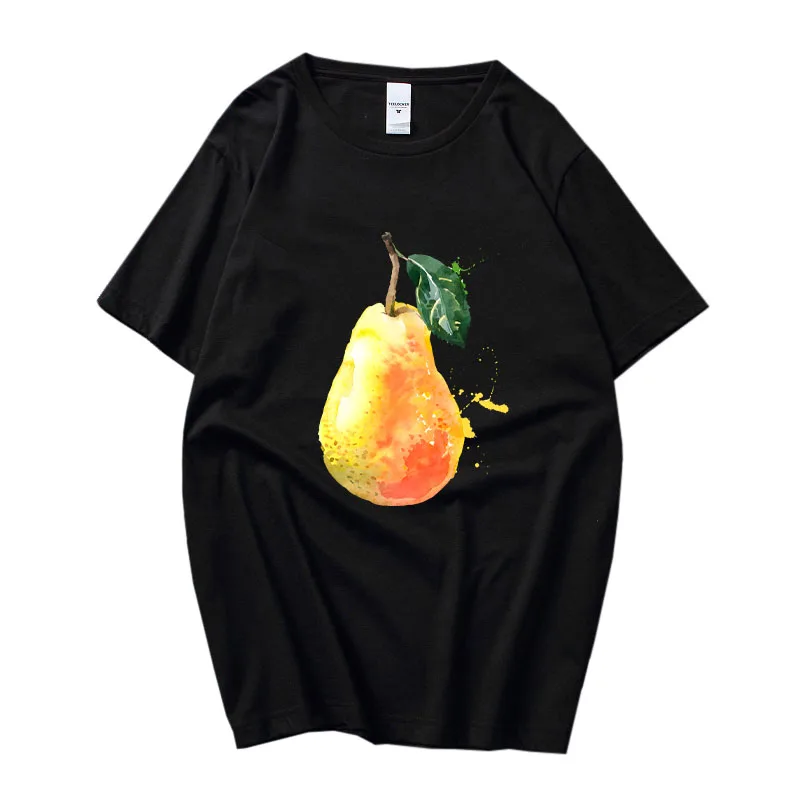 

Fruit Pear Harajuku Print T Shirt Women Summer Female T-shirts Tops O-neck Short Sleeve Girl High-quality 100% Cotton Clothing