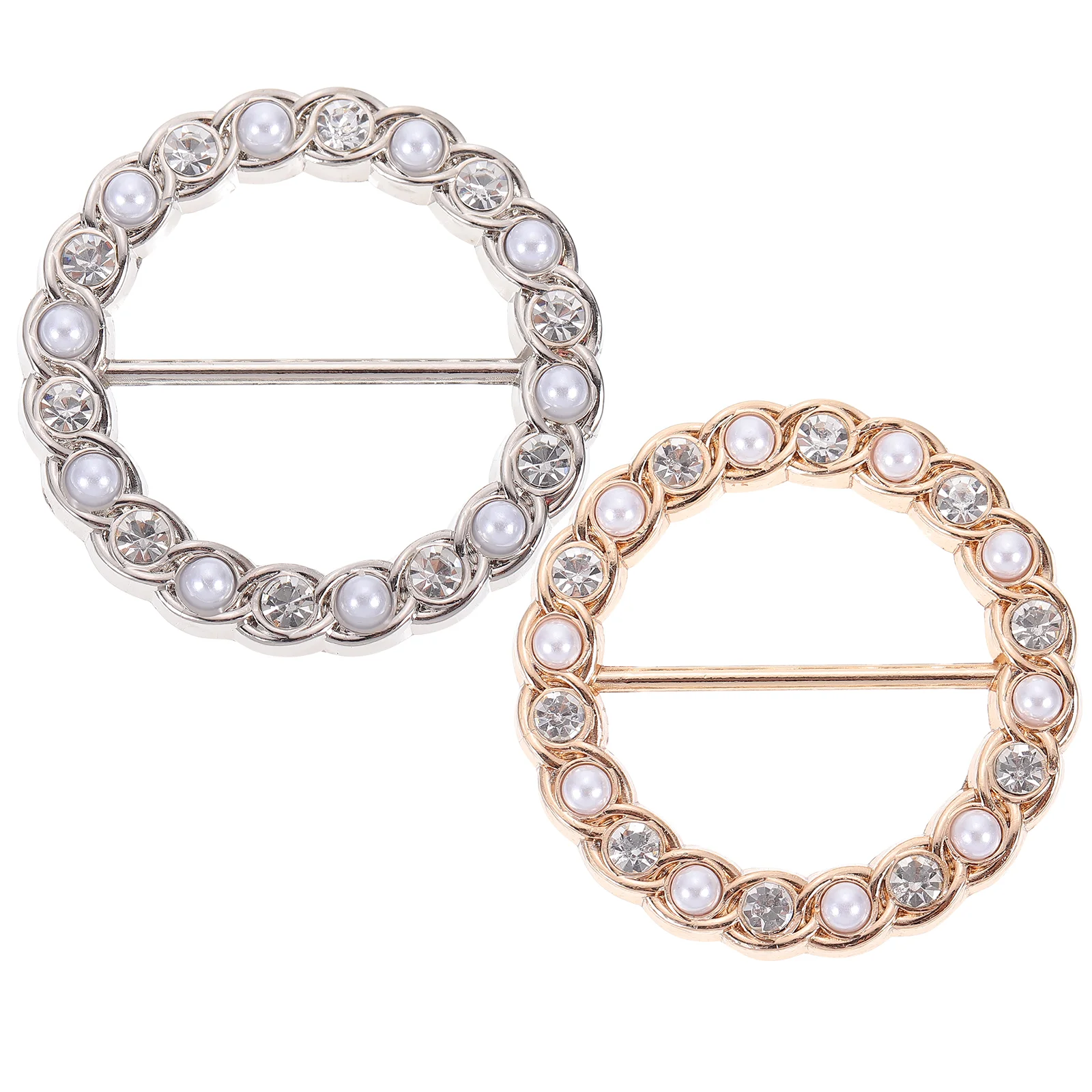 

2pcs Tee Shirt Buckle Hollow Round T-shirt Blouse Buckle Decoration Buckle