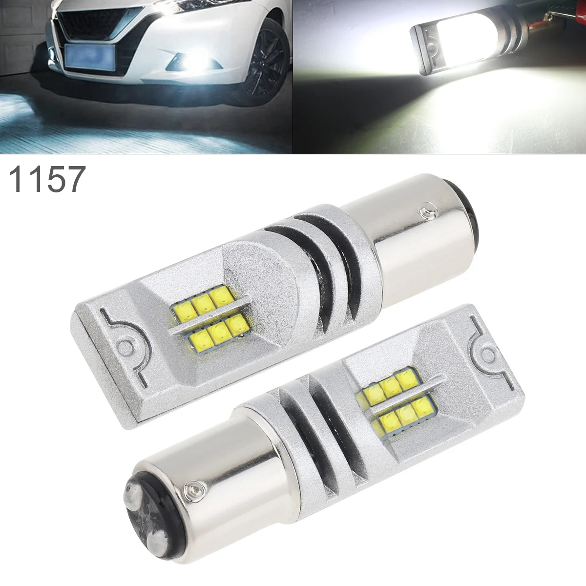 

Car Fog Light 2pcs/lot 12V 24V 2525 SMD Lights 1200LM 6500K-7500K White Driving Running Car Lamp Auto Light Bulbs Car Light