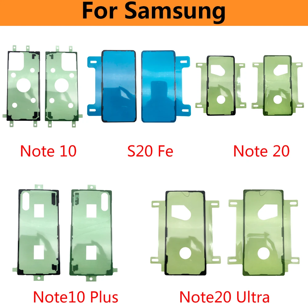 

10 шт. для Samsung Note 10 20 S20 Fe клейкая наклейка задняя крышка батарейного отсека клейкая лента водостойкая наклейка запасные части