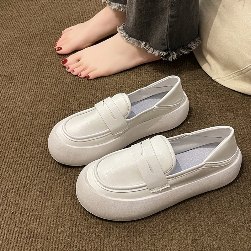 

Casual Woman Shoe Shallow Mouth White Sneakers Female Footwear Slip-on Soft Round Toe New Dress Nurse Breathable Slip On Summer