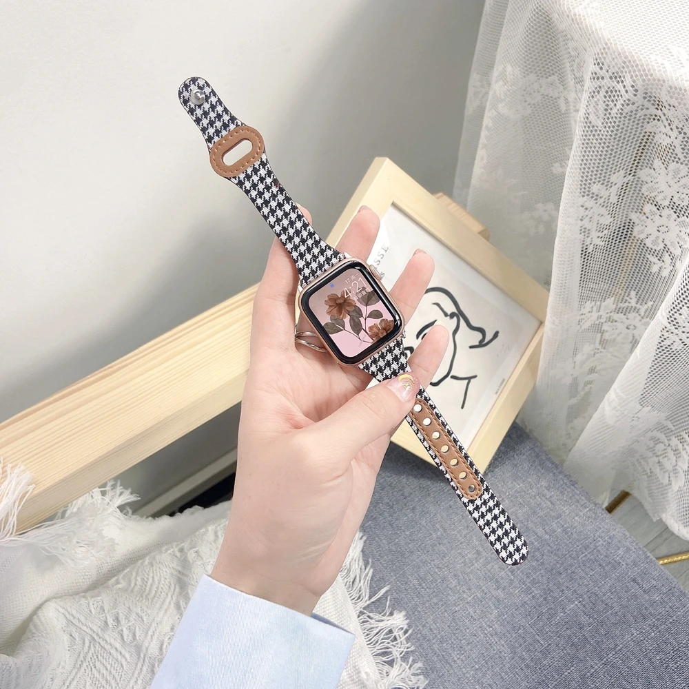 Ремешок кожаный для Apple Watch Series SE7 6 5 4 38 мм 42 41 45 |
