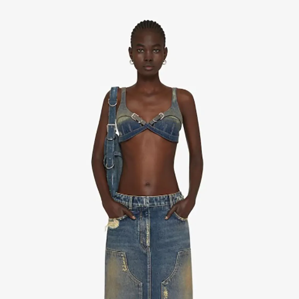 

2023 Summer New Women's Corset Tank Top Y2k Inside With Splicing Leather Cross Adjustable Buckle Fashion Sexy Hundred Tops