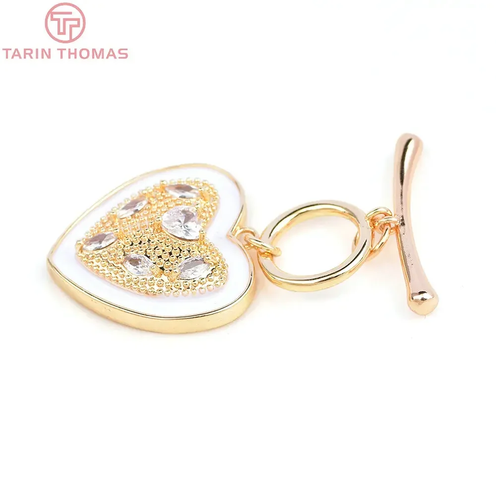 (6395) 2 комплекта латуни с покрытием 24-каратного золота и циркониевым браслетом