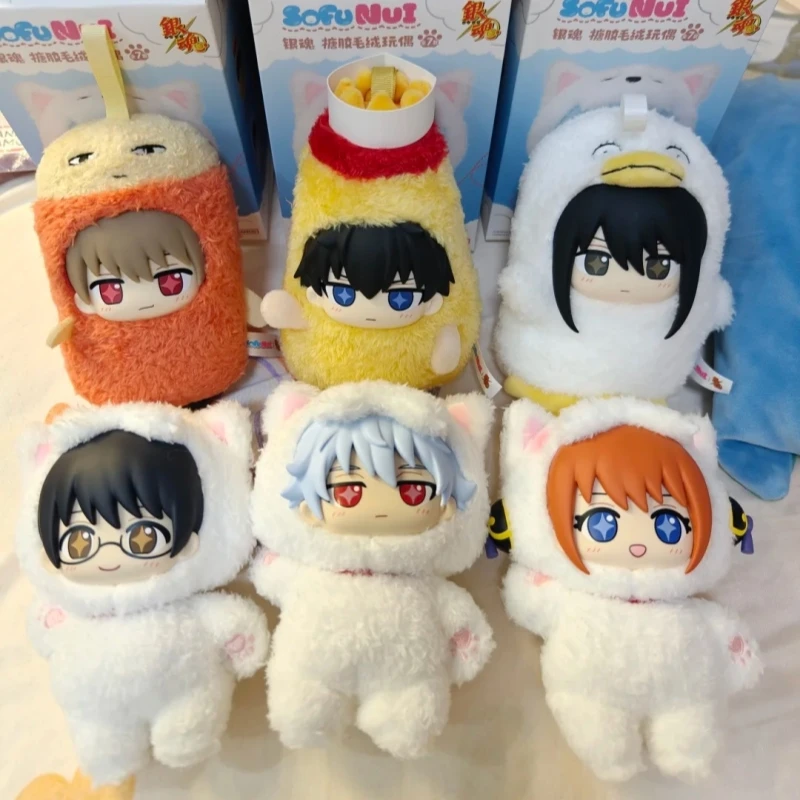Фото Оригинальная виниловая фигурка-подвеска Саката Гинтоки из серии Bandai Sofunui Gintama, модная игрушка-украшение, таинственная коробка-сюрприз, подарок №2
