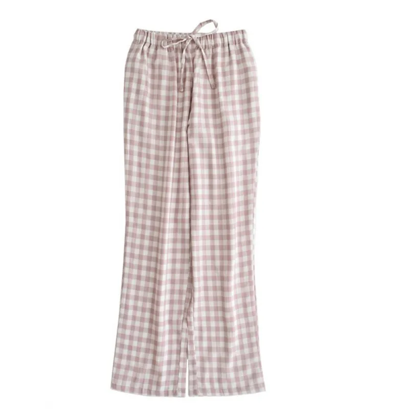 Клетчатые дизайнерские женские длинные брюки из хлопка и фланели на весну осень