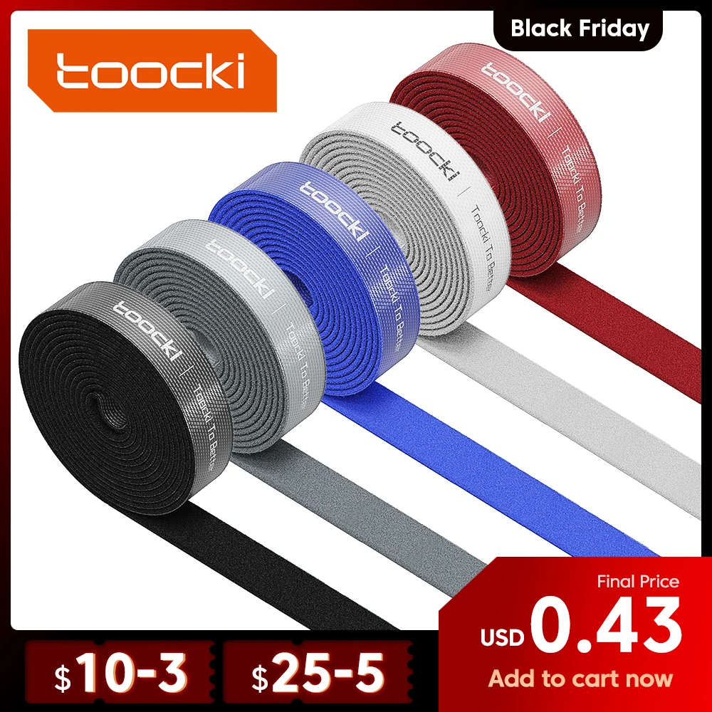ToocKi-organizador de cables, enrollador de cables, Protector de cinta para bridas, accesorios...