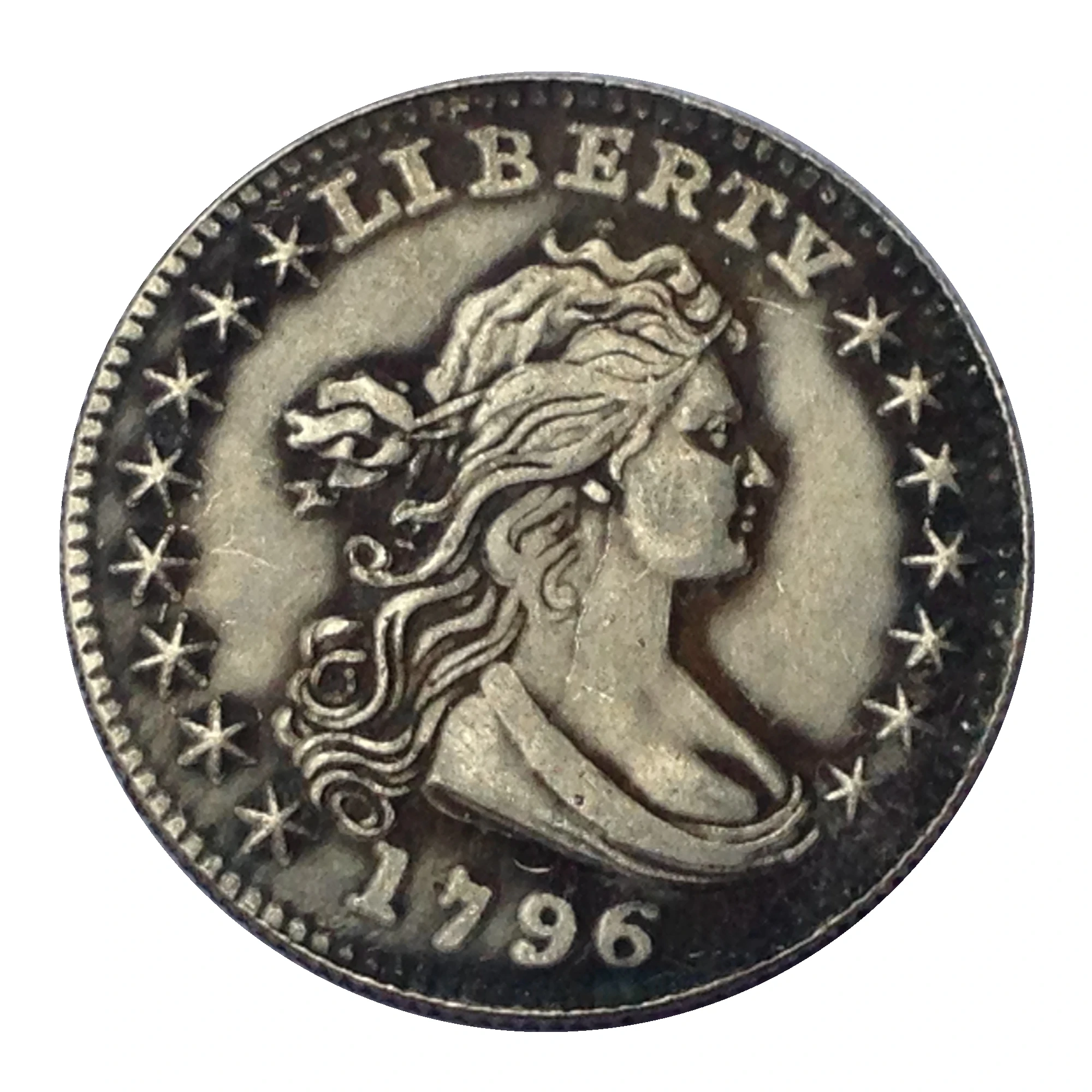 

США 1796 1797 драпированный бюст 5C копия монет