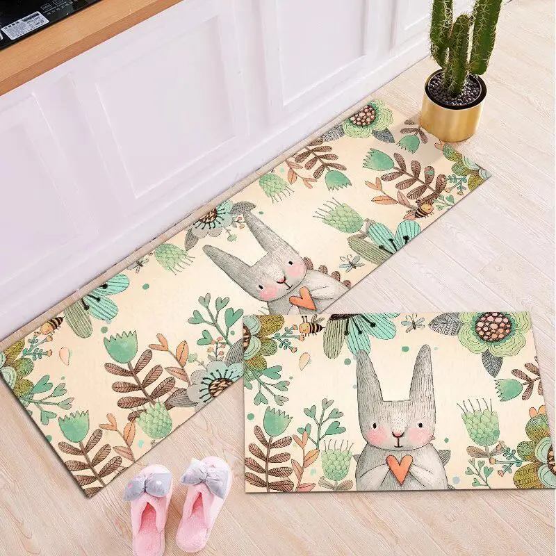 Длинный кухонный коврик для спальни впитывающий моющийся нескользящий