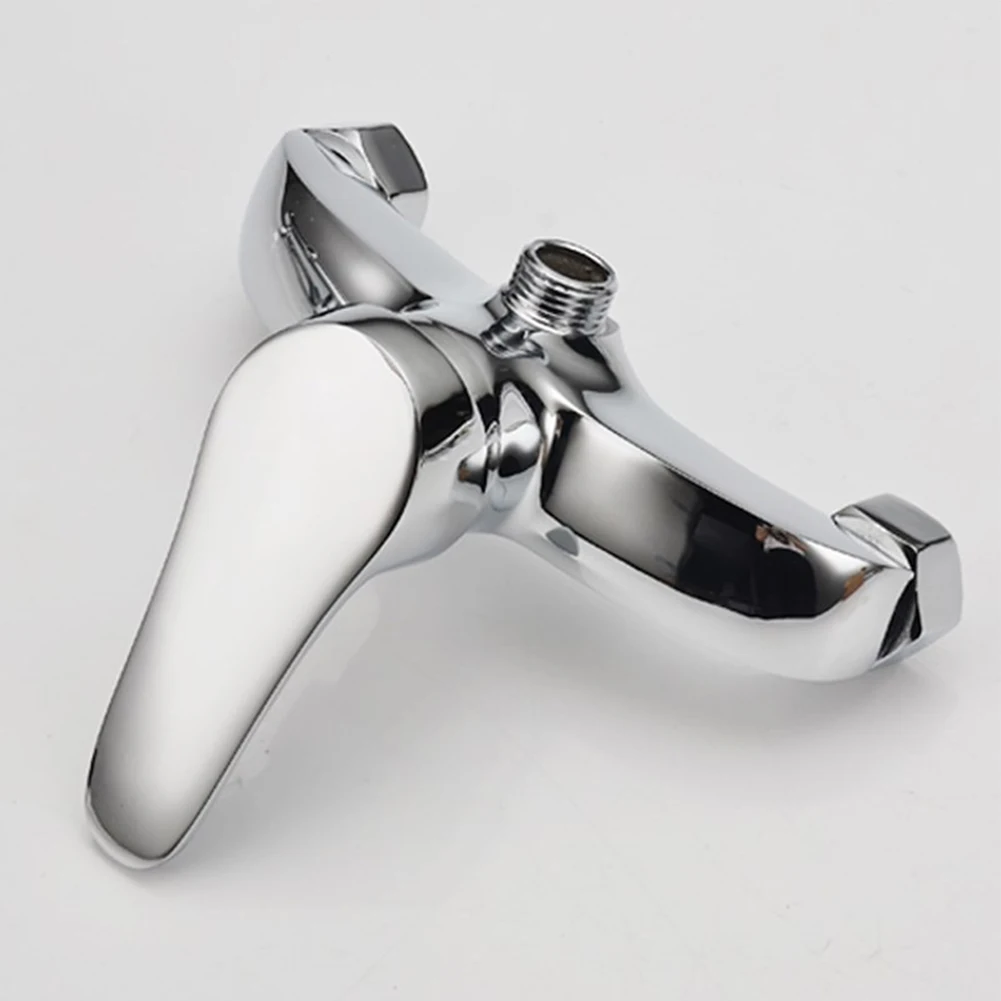 

Polished Chrome Finish New Wall Mounted Shower Faucet Bathroom Bathtub Accessories Handheld Shower Tap Mixer Faucet