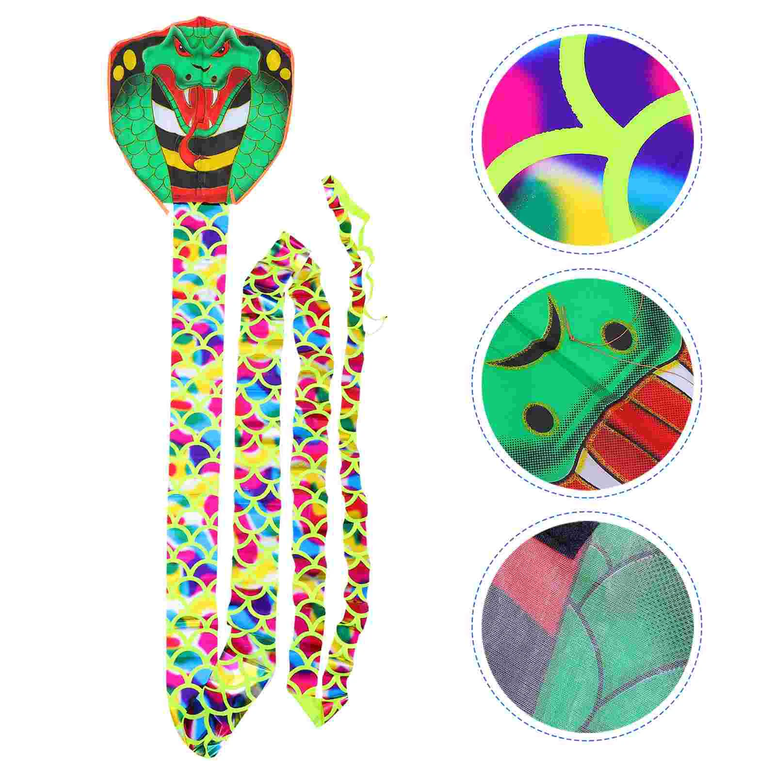 

1pc Portable Durable Creative Snake Kite Long Tail Kite Ophidian Kite for Outdoor