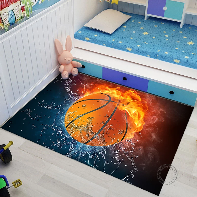 Tapis de sol antidérapant pour porte d'entrée  chambre d'enfant  basket-ball  Football  salle de