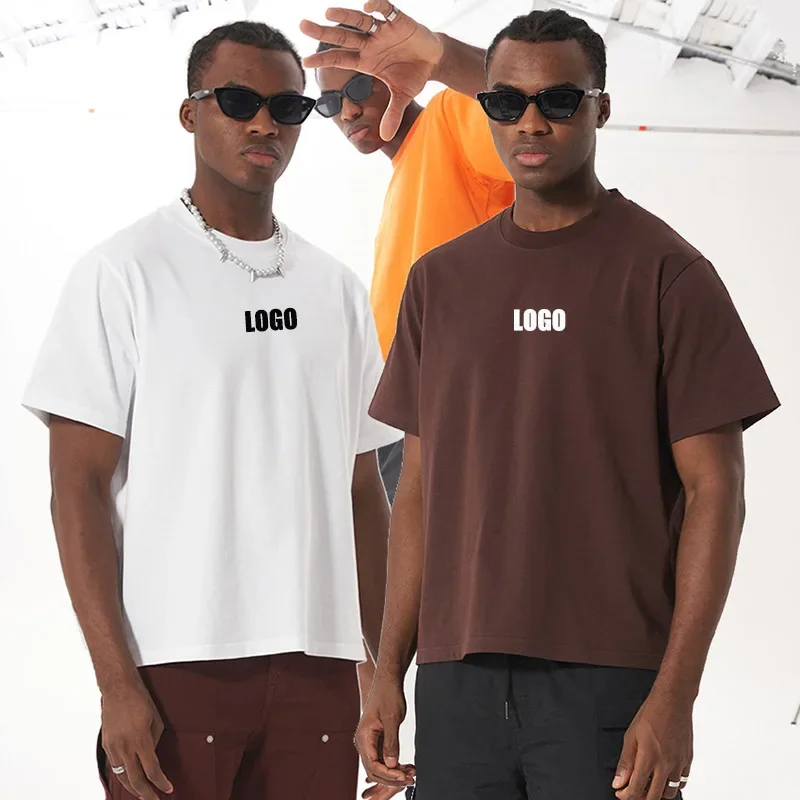 Новая мужская короткая футболка с логотипом по индивидуальному заказу 240 г из