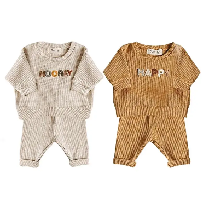 

Baby Sweater Set Letter Print Crewneck Sweatshirt Pants Newborn Infant Autumn Spring Outfits Gender Neutral Clothes For Baby