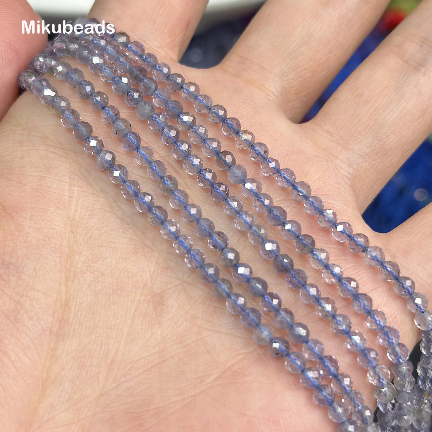 Кордиритовые свободные бусины для изготовления ювелирных изделий