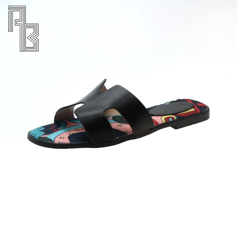 

2022 New Brand Summer Beach Women Sandals Roman Print Design Casual Shoes for Woman Non-slip Slippers Outdoor Female Flats