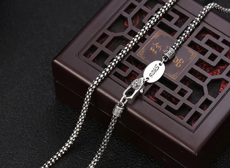 S925 Стерлингового Серебра Шесть Персонажей True Word Пряжка Кукурузная Цепочка