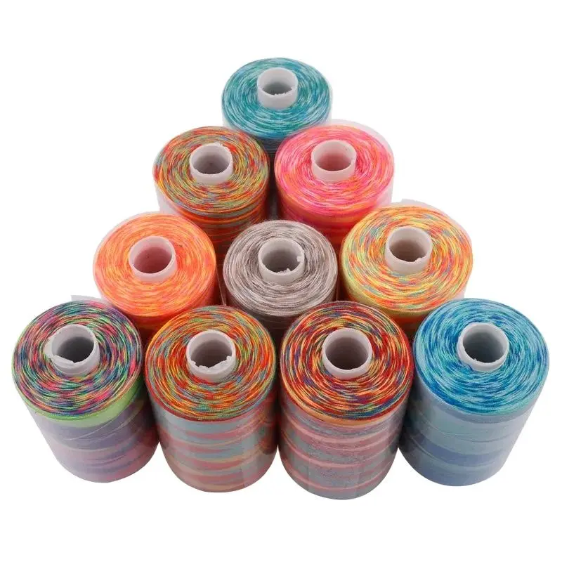 10 катушек/партия Высококачественная швейная нить цветная полиэфирная для шитья