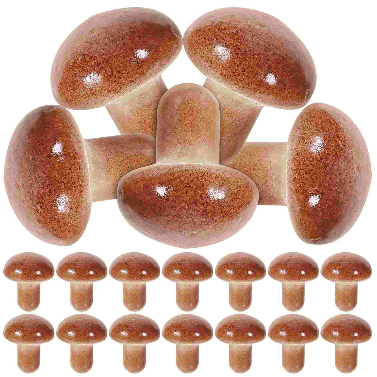 

20 Pcs Desktop Fake Mushroom Multifunctional Model Simulated Decor Vegetable Decorative Photo Prop Foam Mushrooms Child Toy