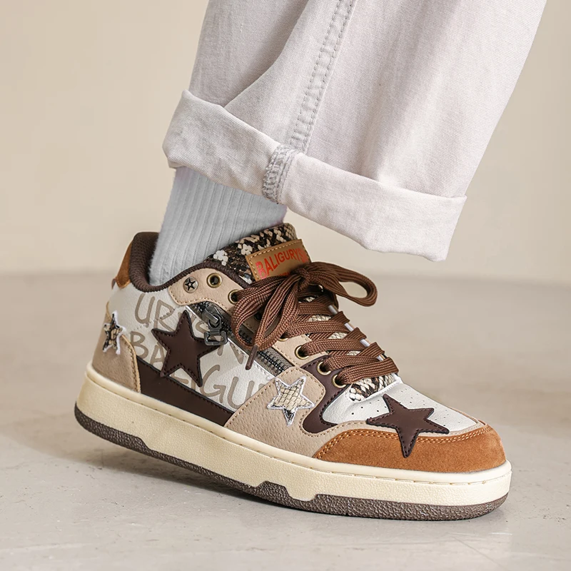 Men Skateboarding Shoes Women Brand Design Sneakers Women Original Skate Shoes Leather Retro Parkour Sports Shoes Male Footwear