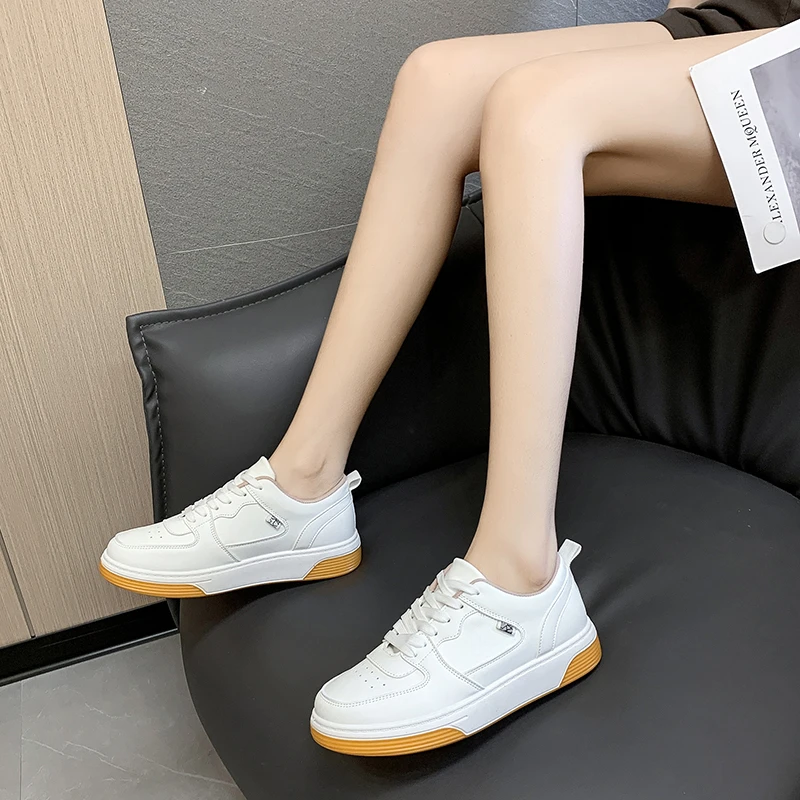 Breathable Women's Casual Shoes Fashion Flat Shoes Non-slip Women's Sports Shoes White Casual Shoes Outdoor Tennis Shoes