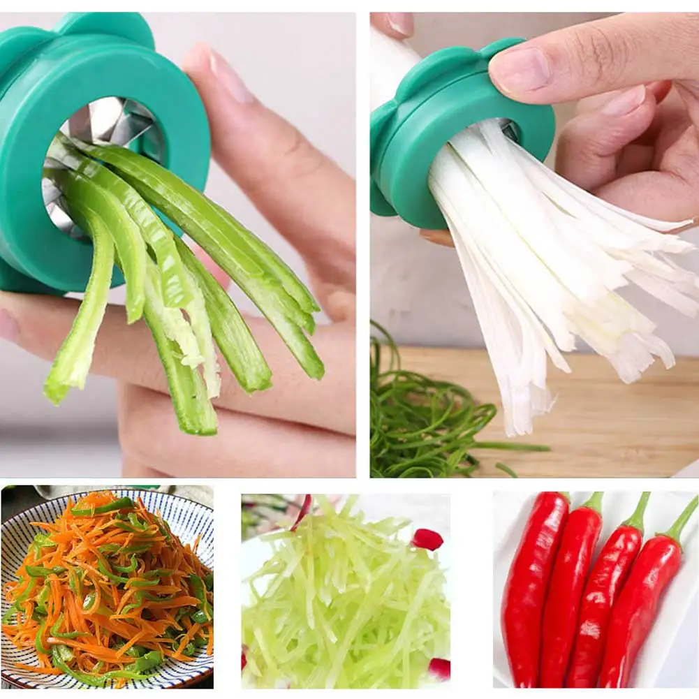 

Stainless Steel Onion Shred Cutter Scallions Slicer Knife Food Vegetable Chopper Garlic Silk Shredder Kitchen Tools Supplies