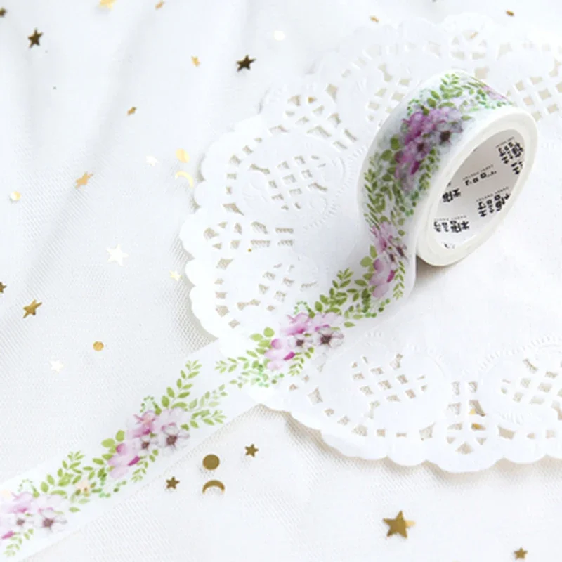 

Декоративная бумажная лента YCDBTH 5 м 2 см цветочная серия