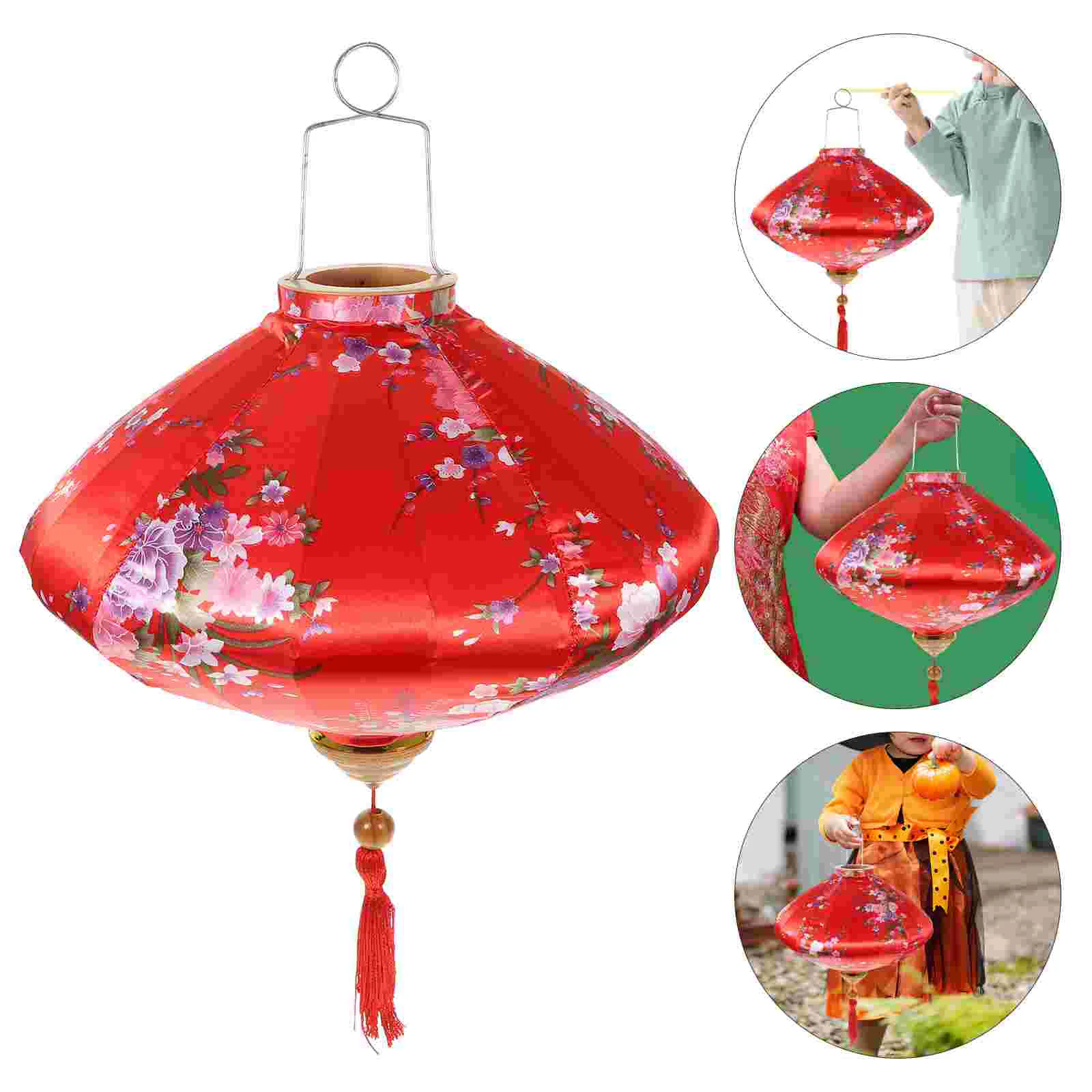

Festive Lantern Chinese Spring Festival Lantern Floral Pattern Lantern Decoration New Year Lantern