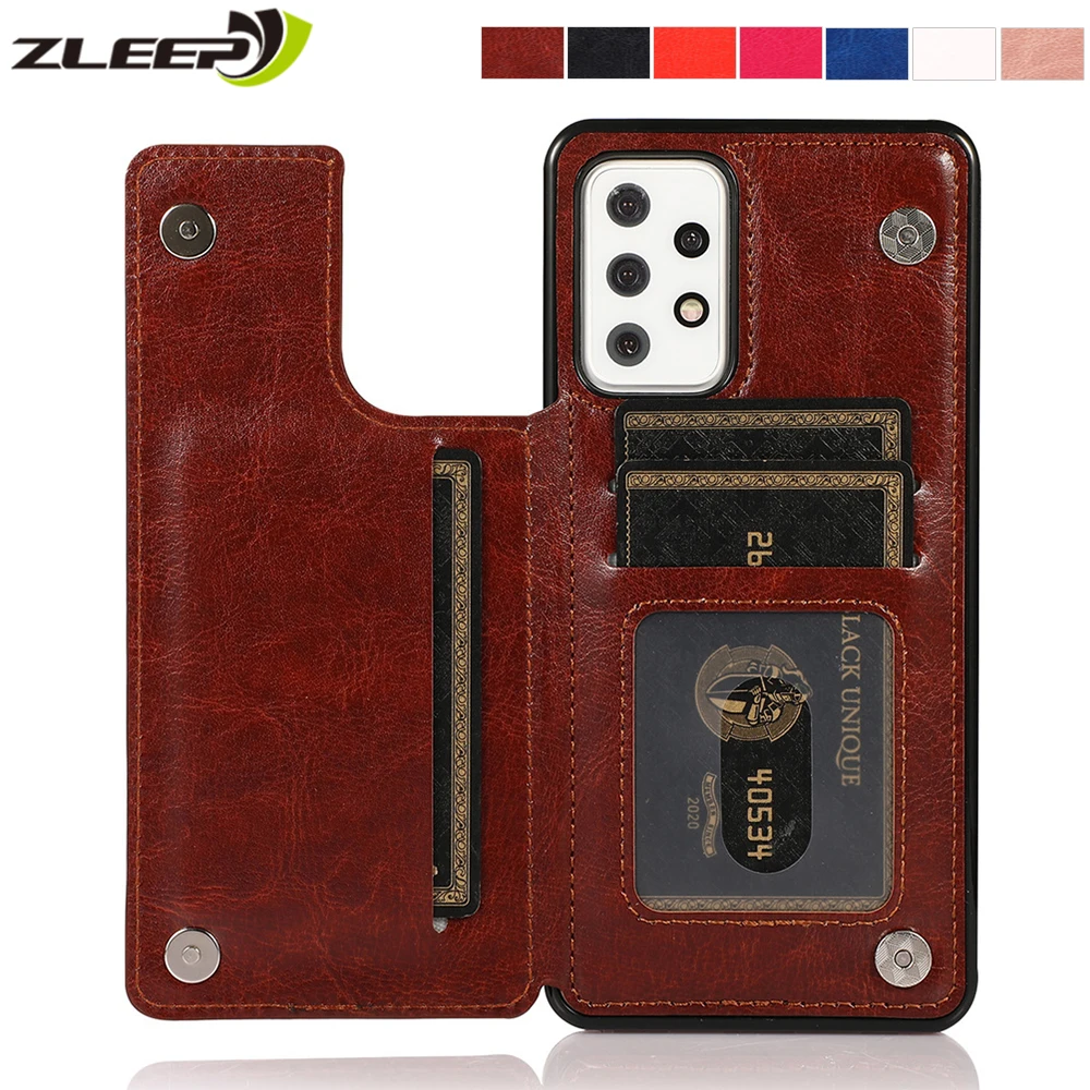 

Flip Leather Phone Bag Case For Samsung Galaxy A72 A52 A42 A32 A22 A12 A51 A71 A21S A82 A50 A40 A30 A20S Wallet Card Slots Cover