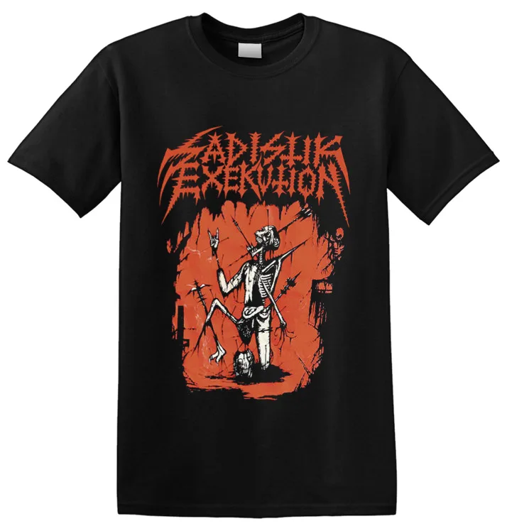 Футболка SADISTIK EXEKUTION Скелет хлопковые футболки футболка с короткими рукавами и