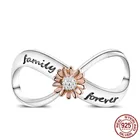 2022 модные Семейные бусины, серебряная Маргаритка, бесконечность, всегда подходят для оригинального браслета, серебряные украшения для девушек