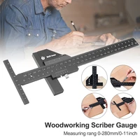 multifunction inch mm woodworking scriber gauge aluminum steel measuring marking framing ruler tool for carpentry diy tools