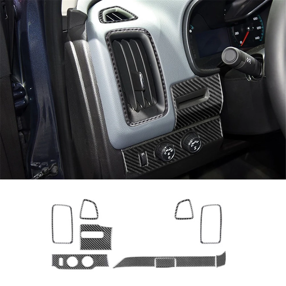 

9Pcs/set Car Interior Instrument Decoration Carbon Fiber Sticker For Chevrolet Colorado GMC Canyon 2015-2022