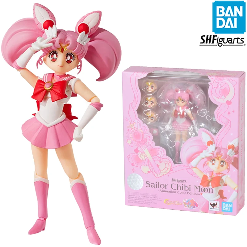 

In Stock Original BANDAI SPIRITS S.H.Figuarts SHF Sailor Chibi Moon Animation Color Edition SAILOR MOON S Action Figure Toys