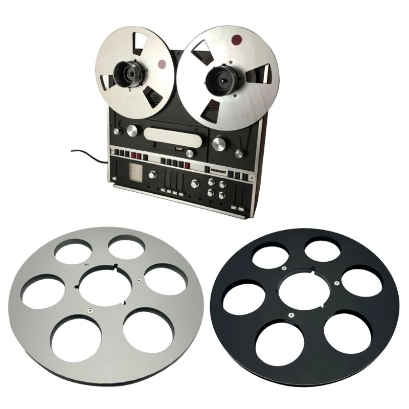 

Durable 10.5 inch New Disc with 6 Holes Tape Reel Nab Hub Metal 10.5" 4 for Home Theater