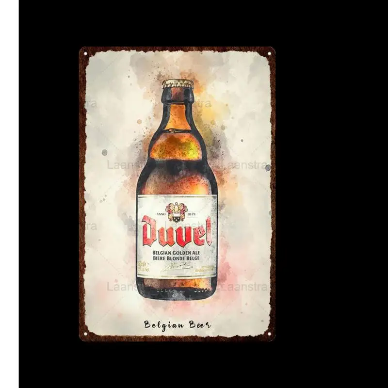 Металлическая жестяная вывеска в виде пива винтажная декоративная табличка