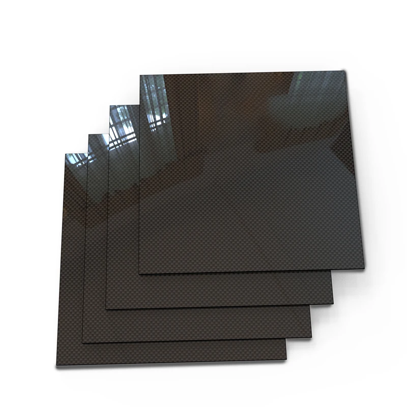 

250x300mm Glossy Surface 3K Carbon Fiber Sheet Thickness 0.25mm To 6mm High Composite Hardness RC Model