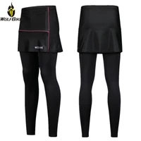 wosawe soft padded women cycling pants windproof mtb bike clothing road bicycle riding tight downhill long skirts trousers