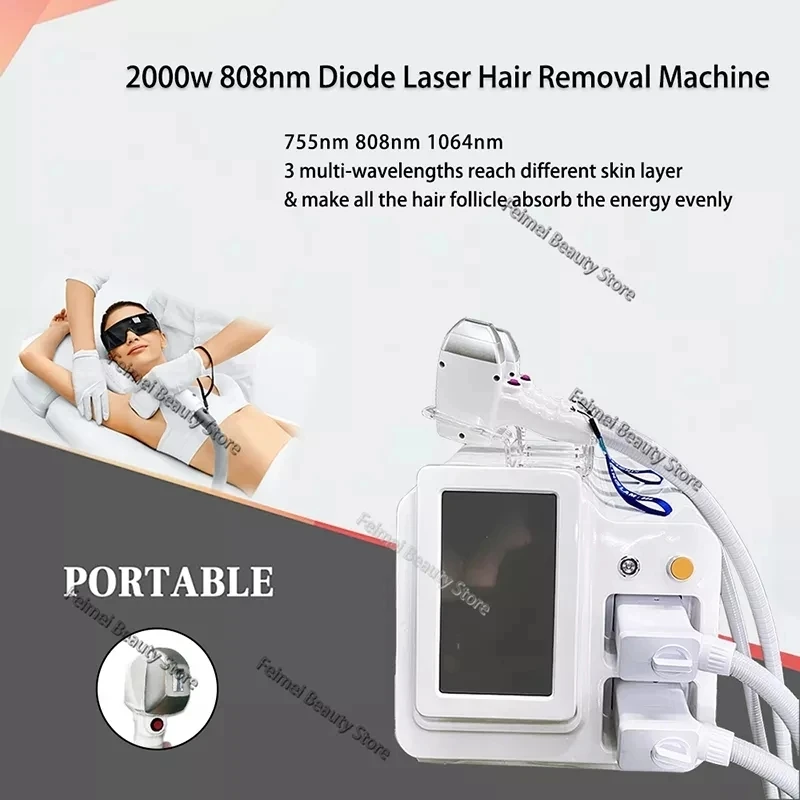 

2023 BEST 808nm Diode Laser Hair Removal Machine 755 808 1064 Hair Removal Laser Remove Hair