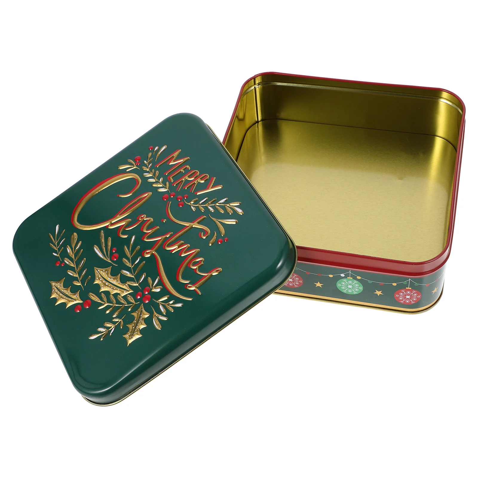

Christmas Gifts Supplies Cover Tinplate Cookie Tins With Lids Biscuit Containers Storage