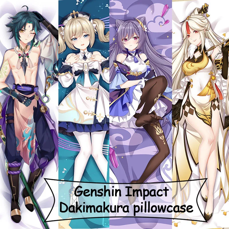 

Game Genshin Impact Xiao Keqing Подушка Чехол Dakimakura Zhongli наряд Подушка двухсторонняя подушка чехол