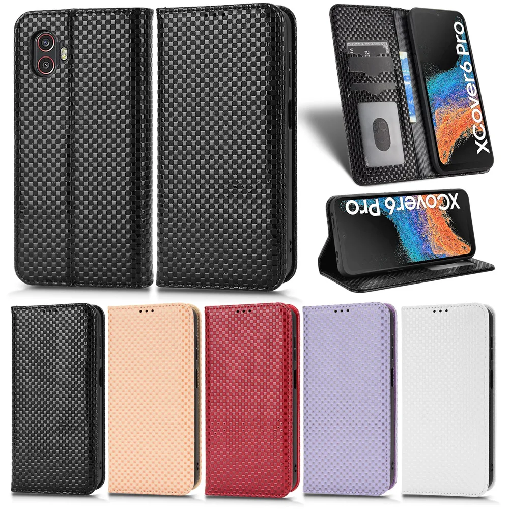 Чехол для Samsung Galaxy XCover 6 Pro, роскошный чехол-бумажник из искусственной кожи с отделениями для карт и подставкой, ударопрочный чехол для Samsung X Cover6 Pro, чехол для телефона