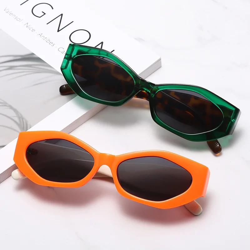 

DOISYER 2022 Лидер продаж Модные Ретро многоугольные солнцезащитные очки кошачий глаз женские красочные Оттенки UV400 Овальные Солнцезащитные очки