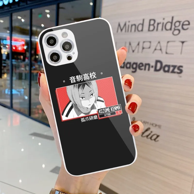Чехол Haikyuu Hinata для IPhone 14 13 12 11 Pro Max X XR XS 8 7 Plus чехол телефона из жидкого стекла |