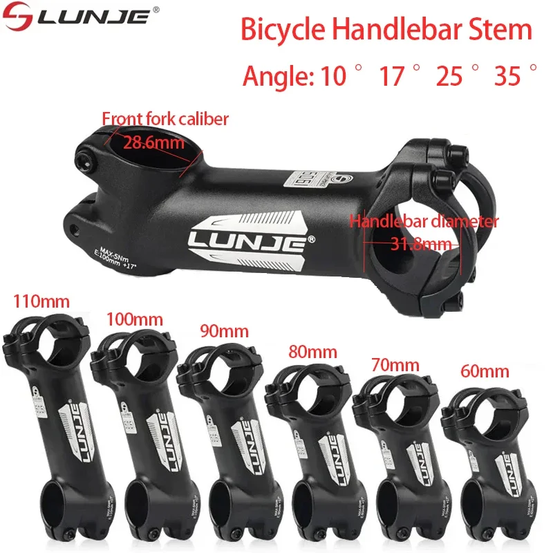 Вынос велосипеда MTB 10. ° /17 /25 /35 из алюминиевого сплава мощность 31 8 мм 60/70/80/90/100/110