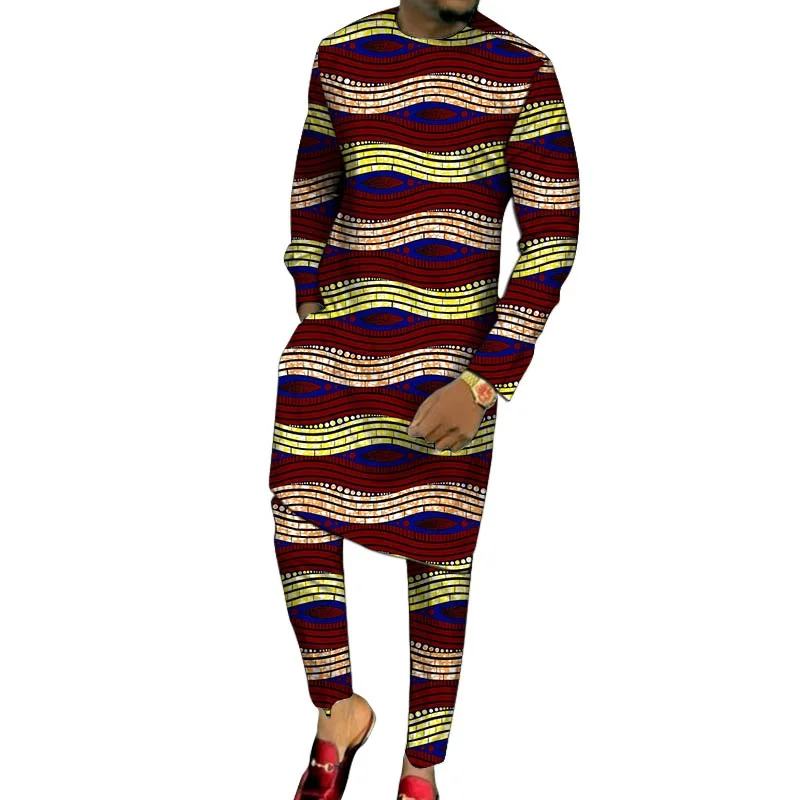 Африканская одежда мужские длинные рубашки с брюками сделанные на заказ костюмы